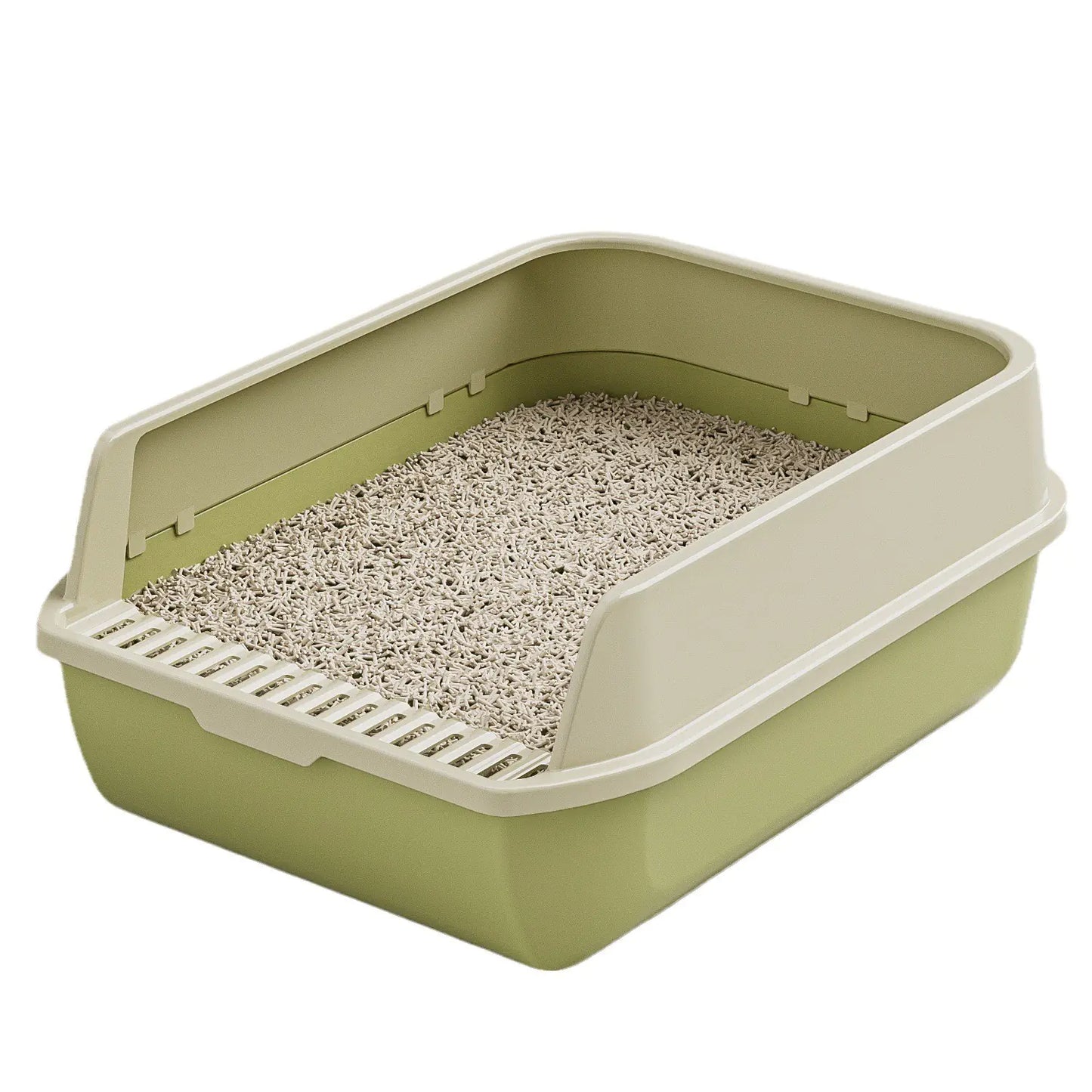 Arenero Grande para Gatos con Alto Guarda Salpicaduras